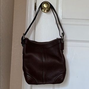 Like-New Brown Leather Coach Bag